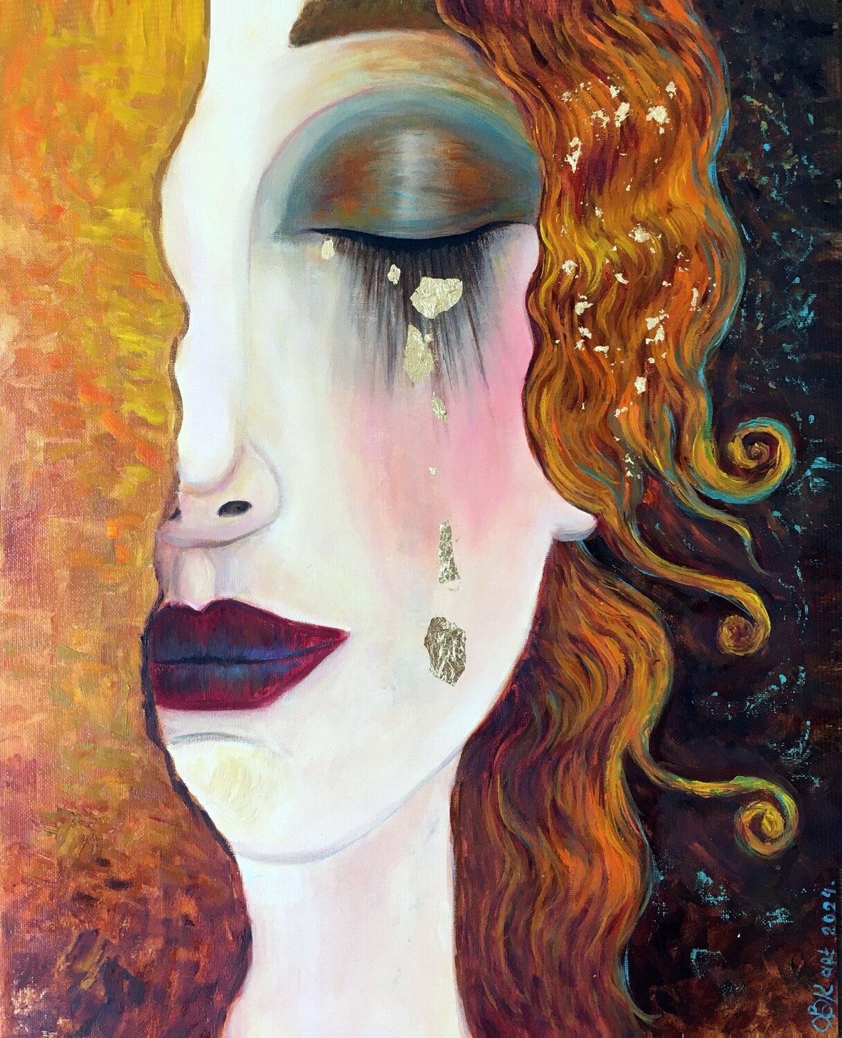 Frya's Tears Olga Begisheva K. Original painting for sale