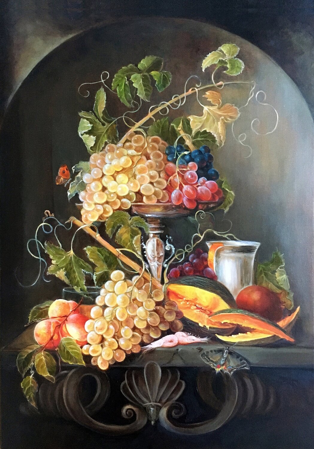 Still Life With Fruits Olga Begisheva K. Original painting for sale