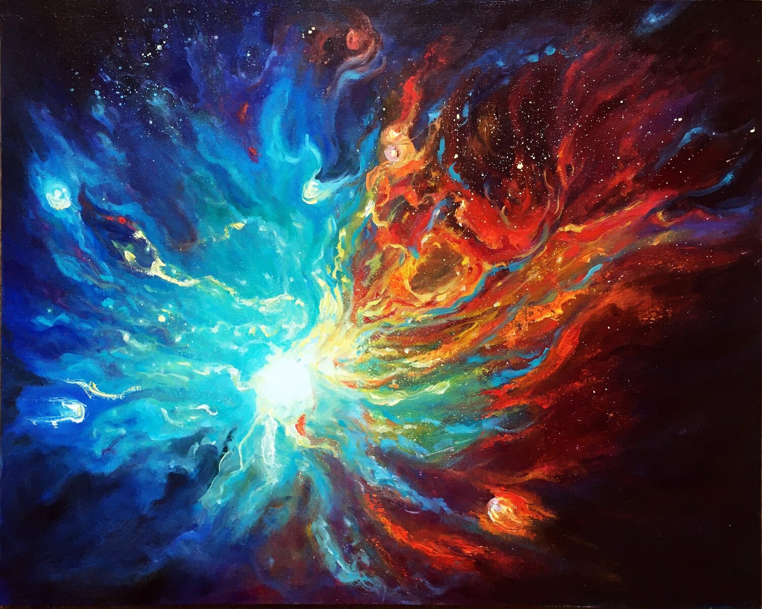 Vivid Nebula. Deep Space Olga Begisheva K. Original painting for sale