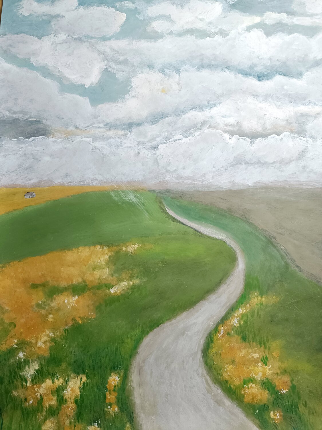 Der Weg zum Haus in der Ferne Gulschan Rokzad Original painting for sale