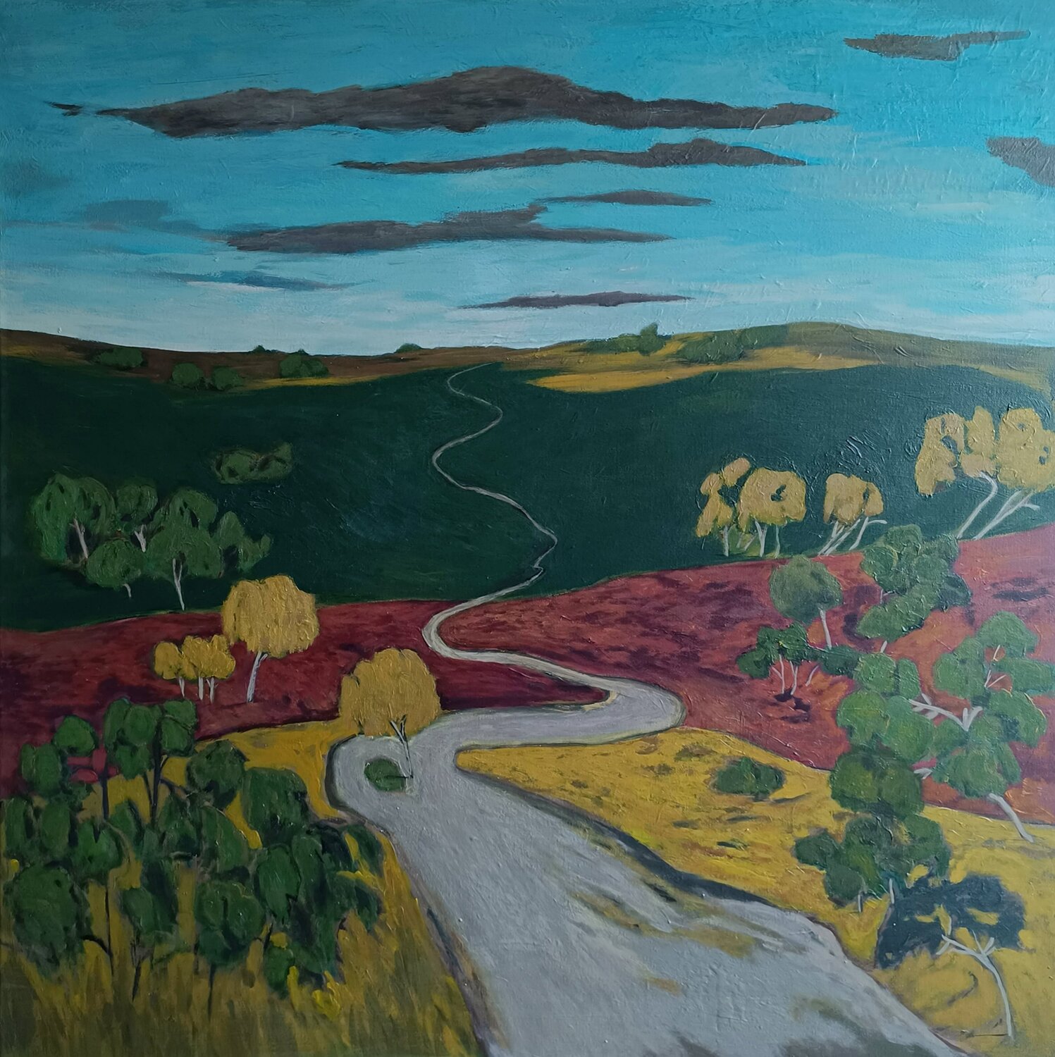 Der Weg am Abend Gulschan Rokzad Original painting for sale