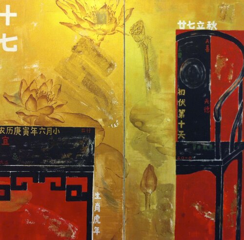 Chinesischer Kalender by Meizi Wang, Painting for Sale on Select