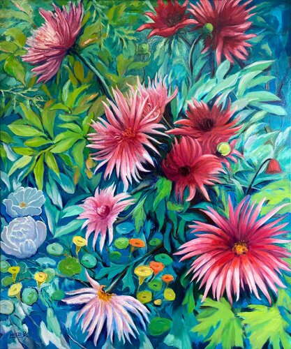 Eine Blume, eine Welt by Meizi Wang, Painting for Sale on Select