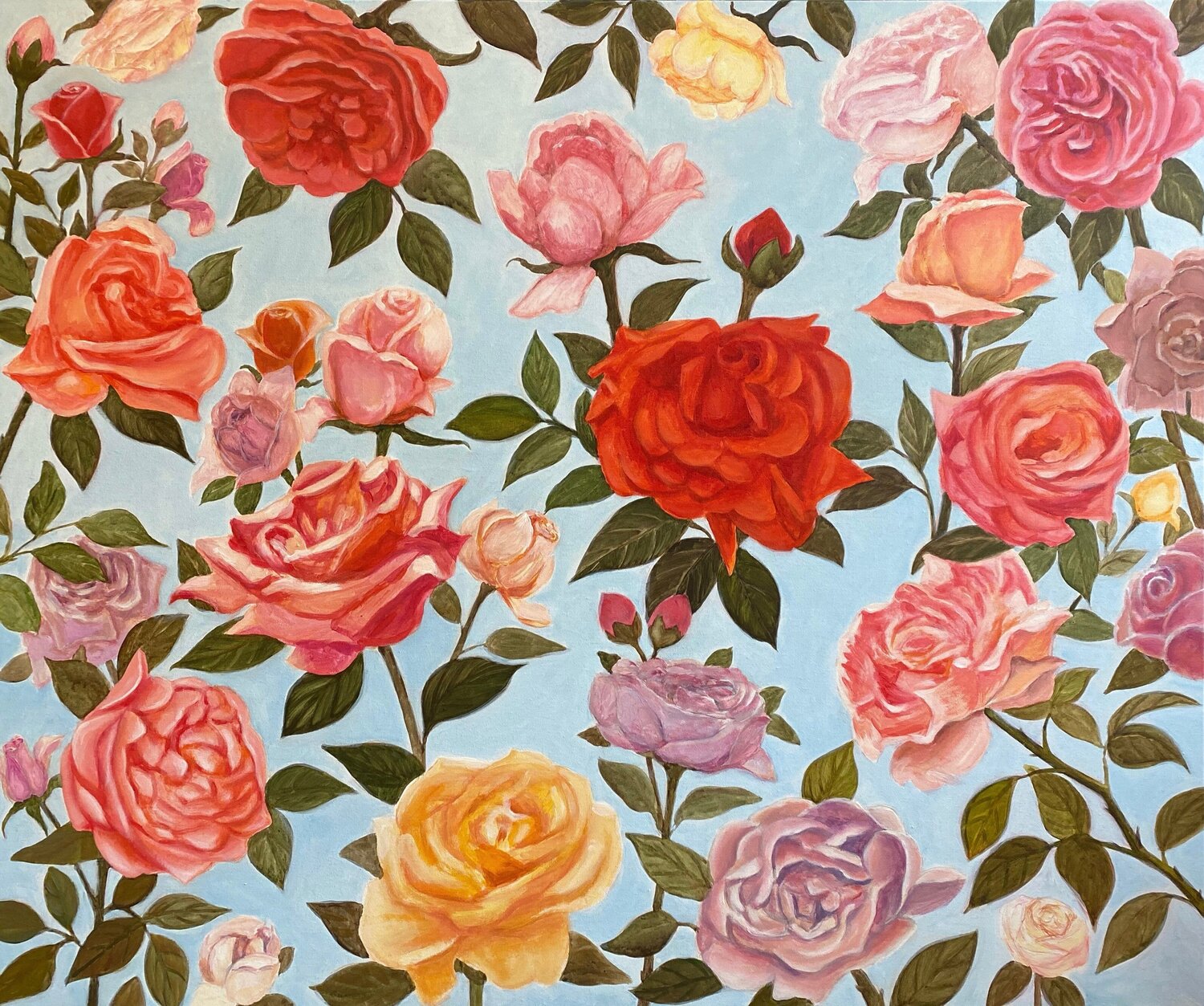 Blumen so schön wie das Leben Meizi Wang Original painting for sale