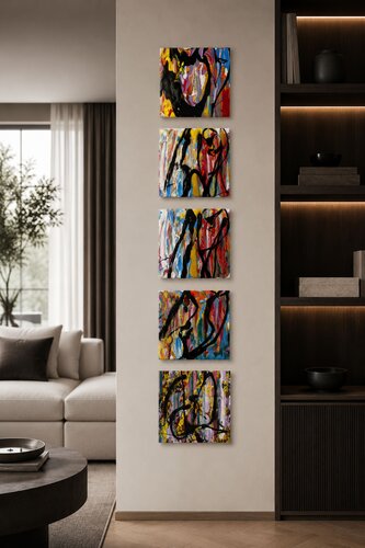I COLORI DELLA VITA (POLITTICO 20X20 CM.) by Roberto Buccilli, Painting for Sale on Select