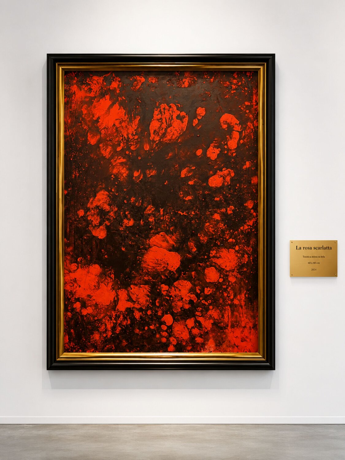 LA ROSA SCARLATTA Roberto Buccilli Original painting for sale