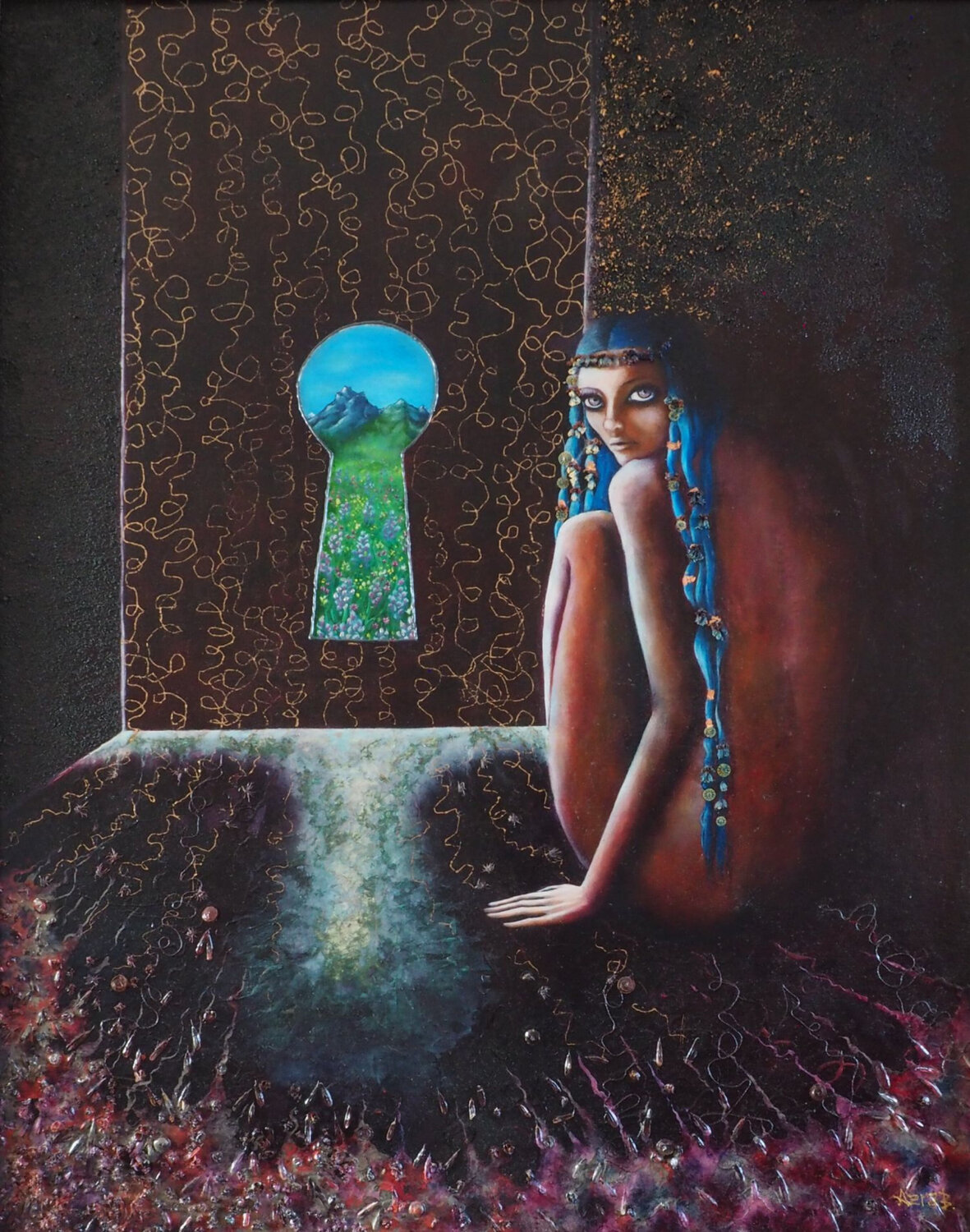 No man's land Aurelia Bouys Original painting for sale