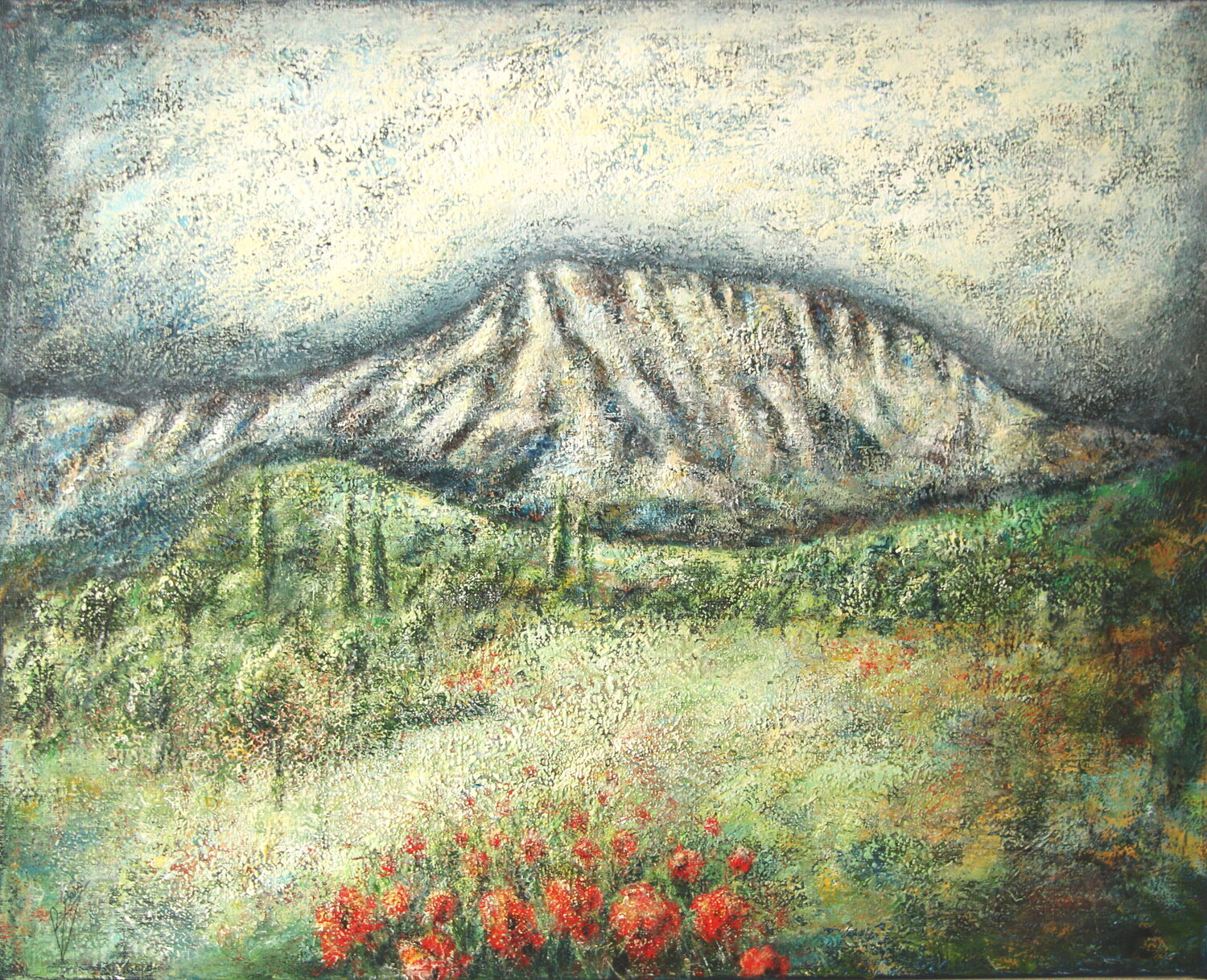 La montagne Sainte-Victoire Robert Bass Original painting for sale