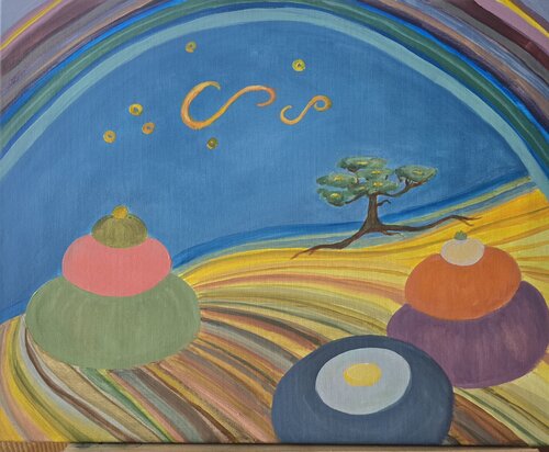 Landscape with Akazie by Andrea Philipp-Zankl, Painting for Sale on Select