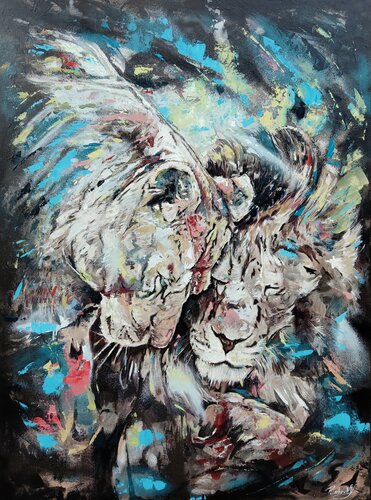 Un amour fusionnel by Yoan RIMBAULT, Painting for Sale on Select