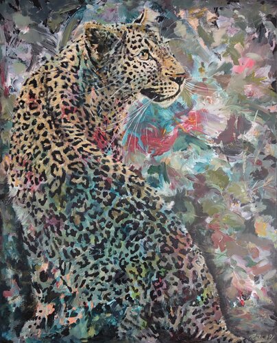 La robe léopard by Yoan RIMBAULT, Painting for Sale on Select