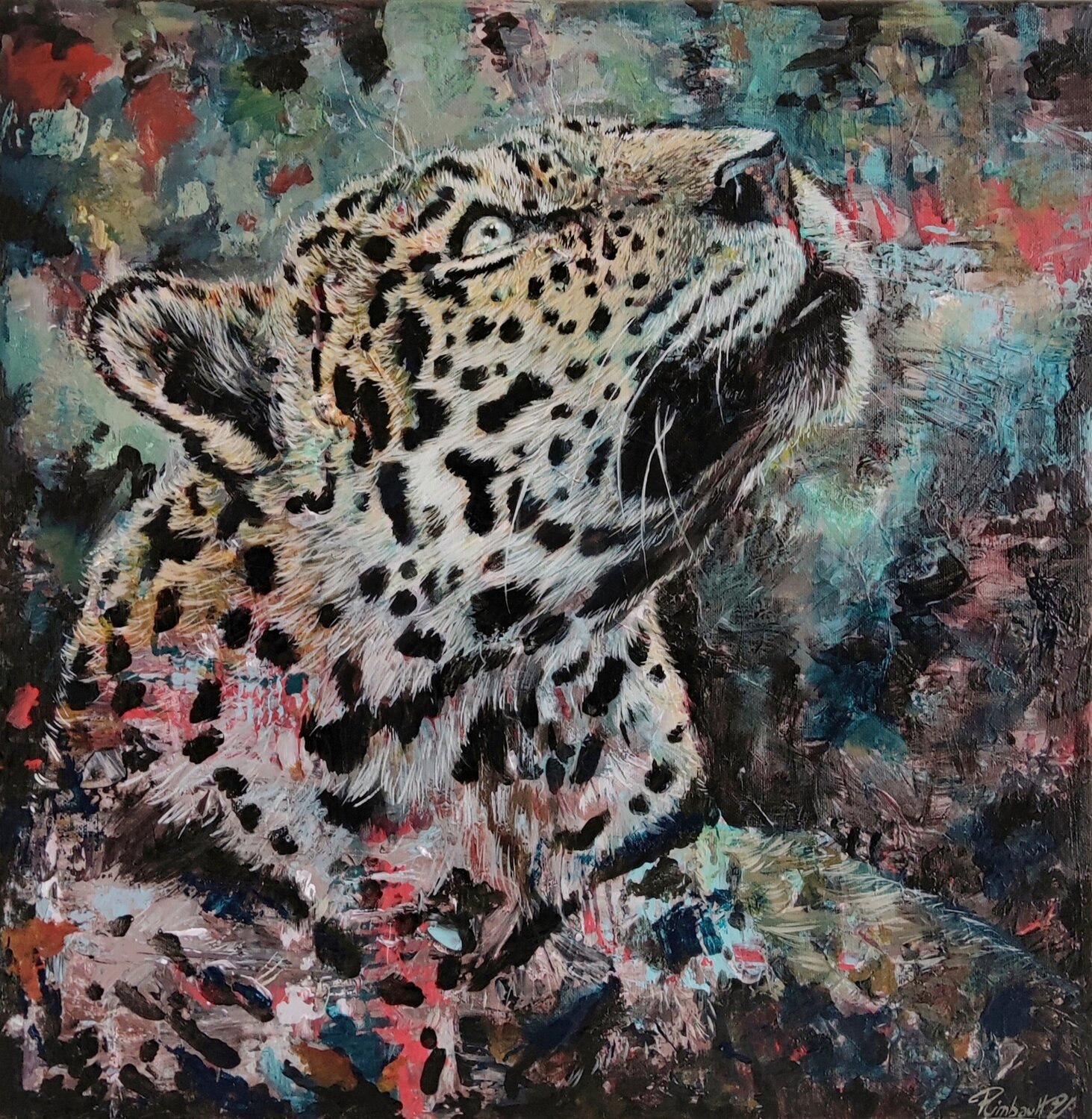Jaguar, élévation sauvage Yoan RIMBAULT Original painting for sale