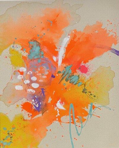 Orange Flip 243 by Monika Starke, Painting for Sale on Select