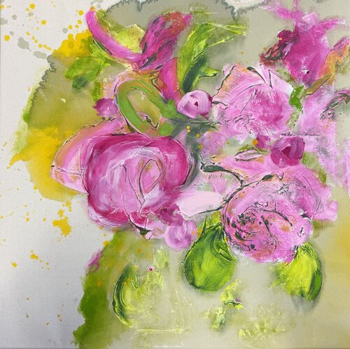 Lush Pink Blooms 256 by Monika Starke, Painting for Sale on Select