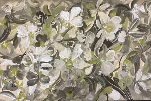 Gentle garden of white blossoms 2512 by Monika Starke, Painting for Sale on Select