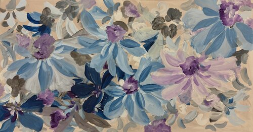 Where blue flowers breathe softly by Monika Starke, Painting for Sale on Select