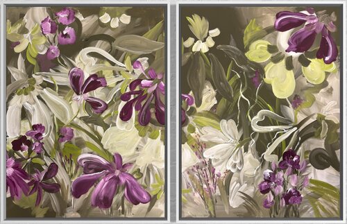 Diptychon "Wild orchids" 1+2 257 by Monika Starke, Painting for Sale on Select