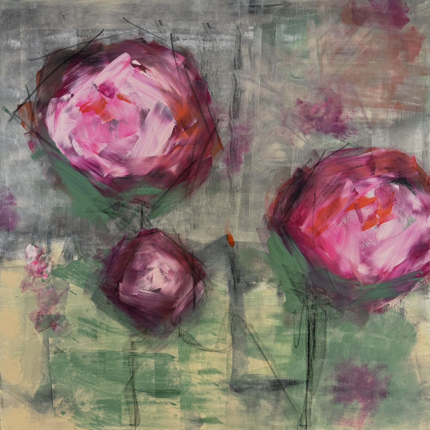 Rose Serenade Monika Starke Original painting for sale