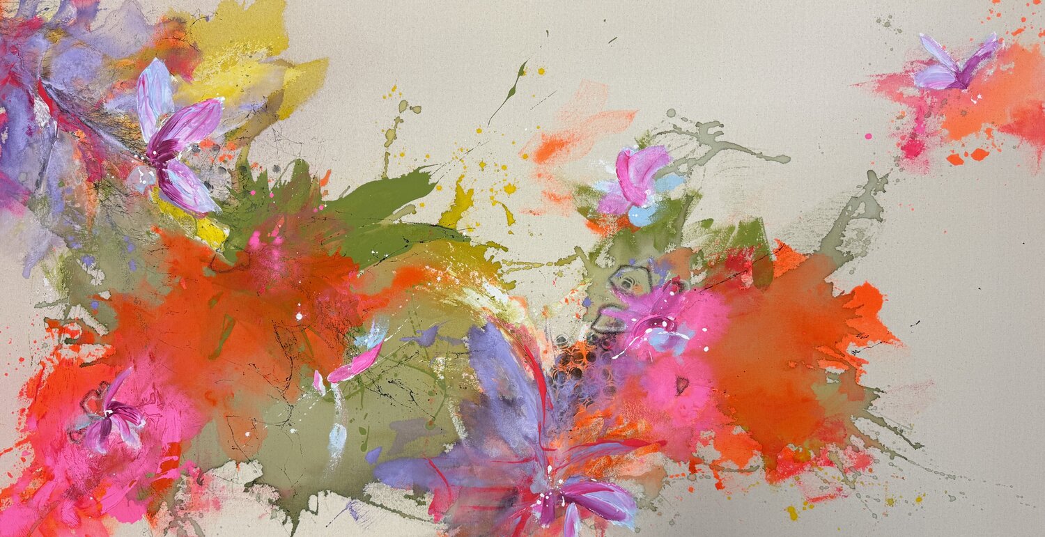 Daydreaming in the summer Garden Monika Starke Original painting for sale