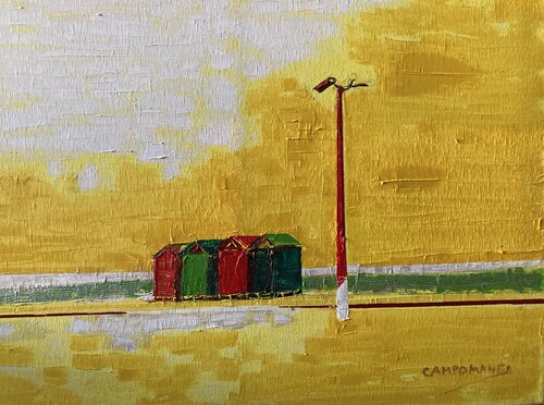 Las casetas vigiladas by Jose Ramon Campomanes, Painting for Sale on Select