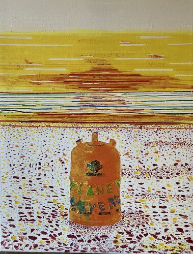 “Planet Lovers” by Jose Ramon Campomanes, Painting for Sale on Select