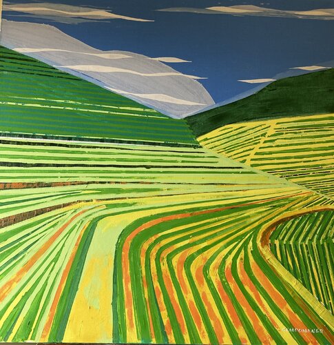 Campos de cultivo II by Jose Ramon Campomanes, Painting for Sale on Select