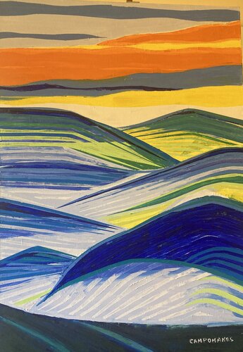 Amanecer .Indonesia by Jose Ramon Campomanes, Painting for Sale on Select