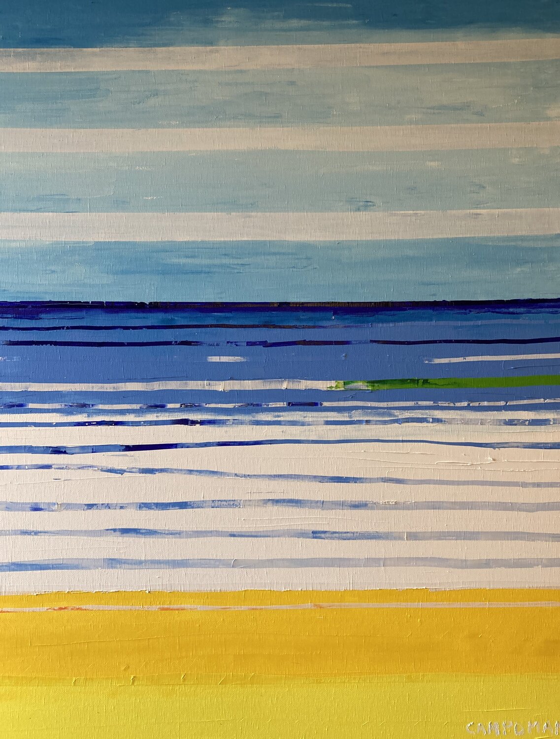 Horizonte azul ultramar Jose Ramon Campomanes Original painting for sale