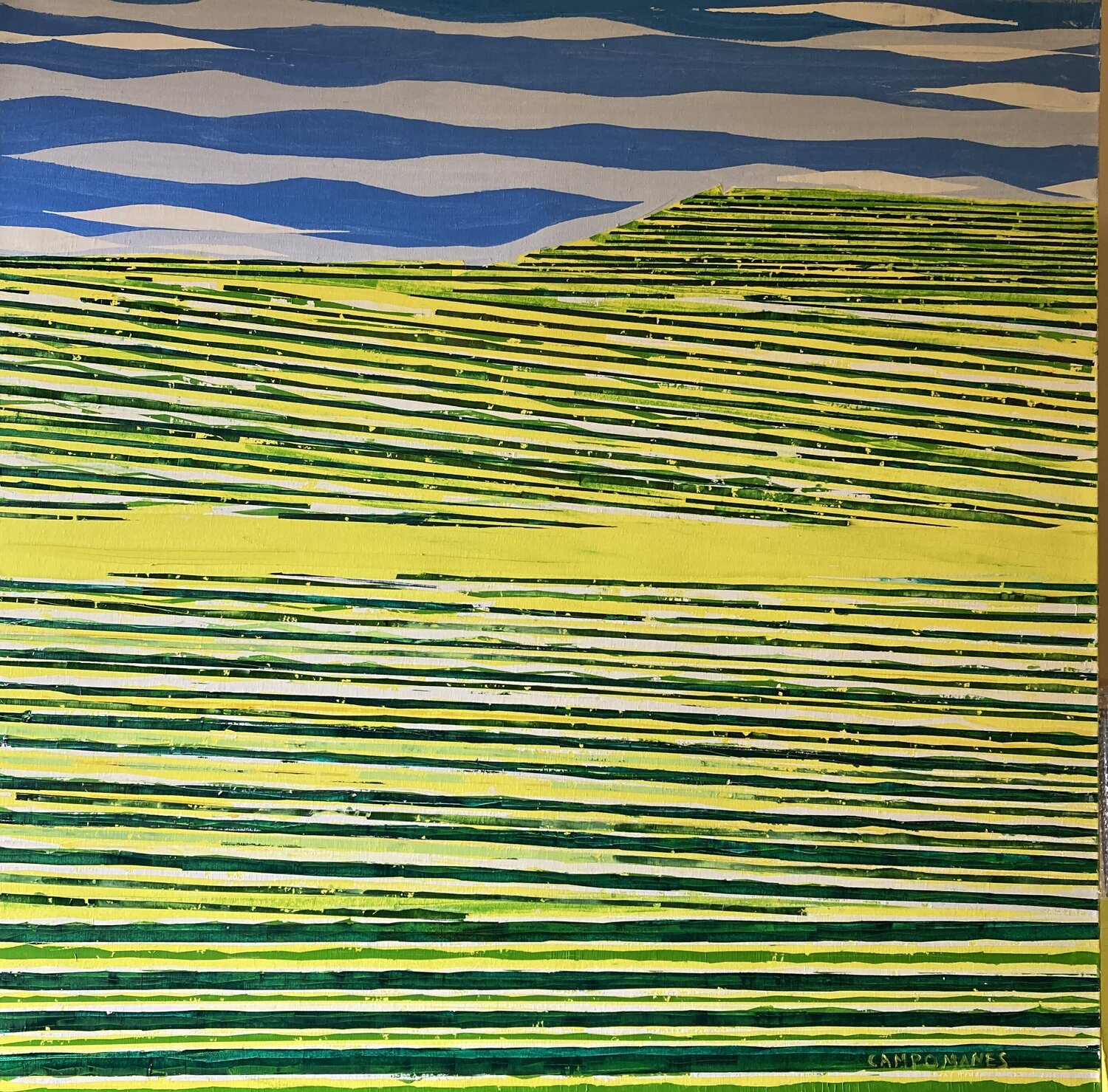 “ Campos de cultivo” Jose Ramon Campomanes Original painting for sale
