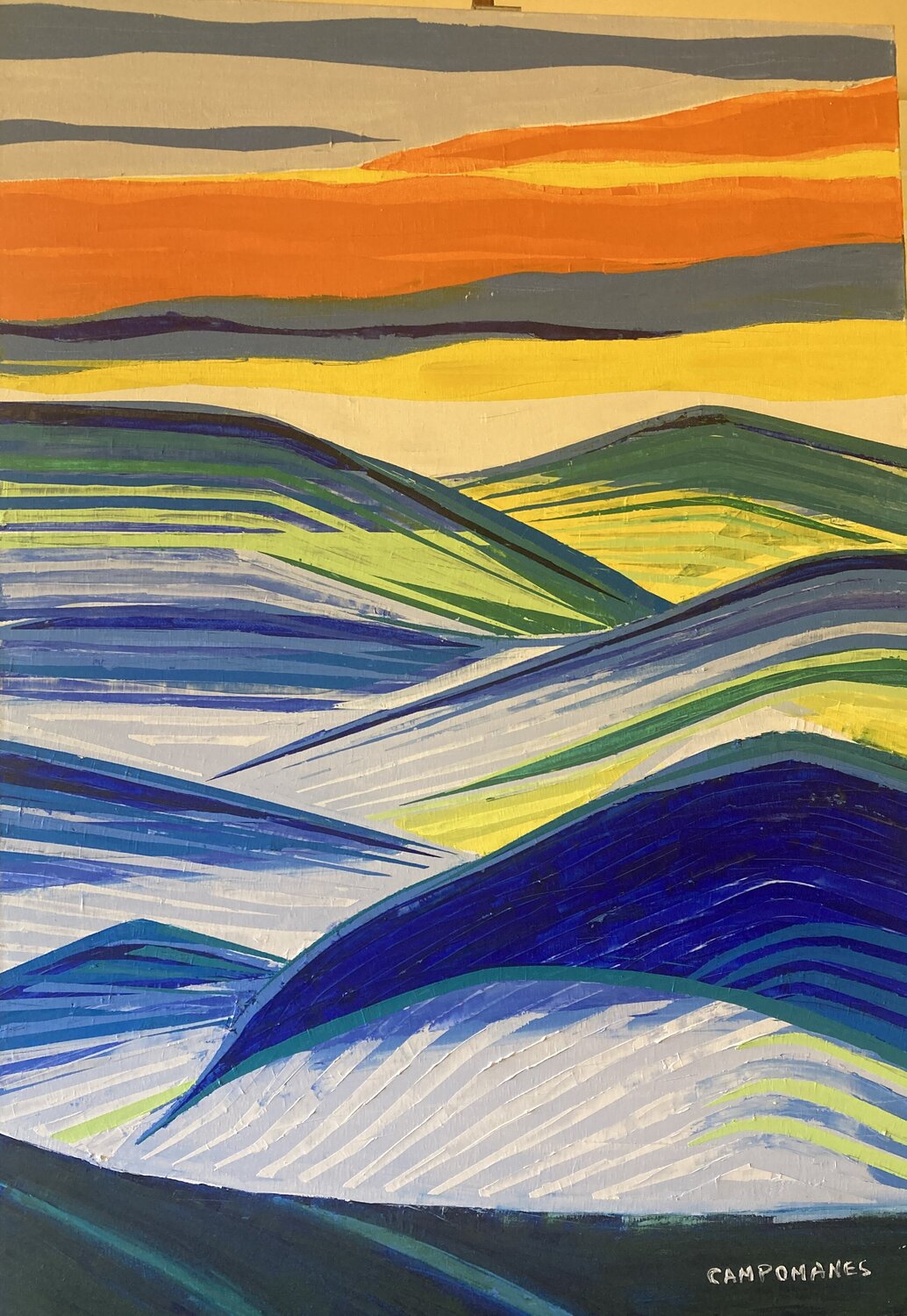 Amanecer .Indonesia Jose Ramon Campomanes Original painting for sale