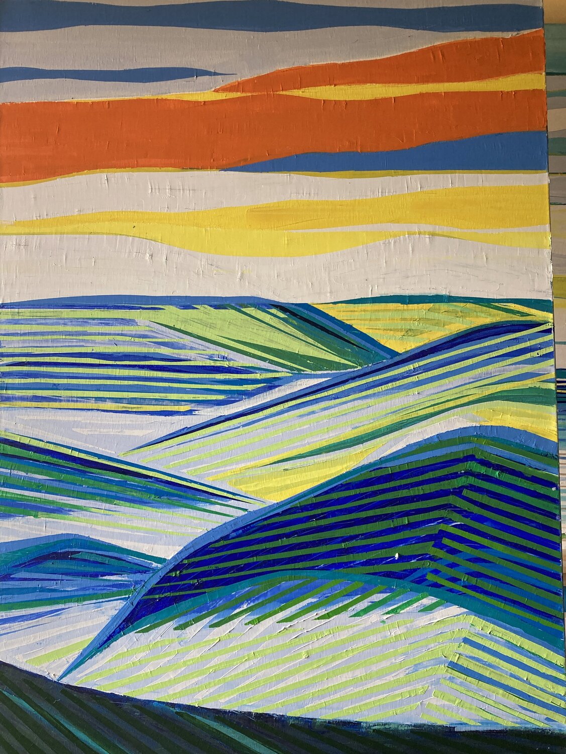 "Sin Título No. 12 (Indonesia)" Jose Ramon Campomanes Original painting for sale