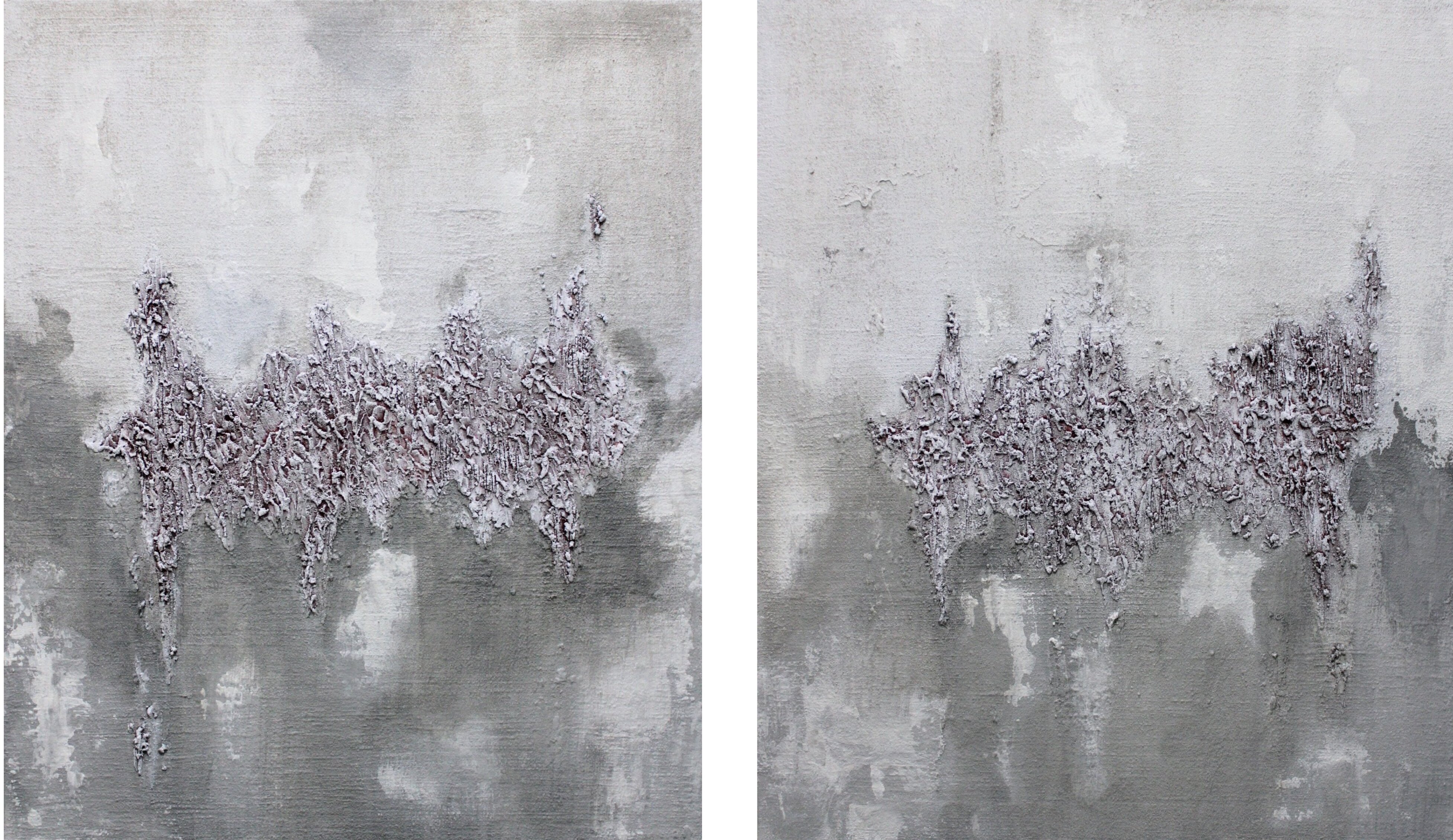 Wabi Sabi (diptych - Minimalist Textured Painting)