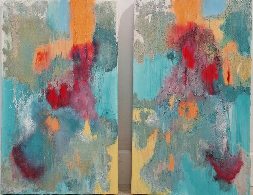 LATENCIA ( Díptico) by Marta Reina, Painting for Sale on Select