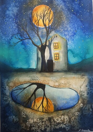 Twilight Echo by Smirnova Evgenia, Painting for Sale on Select