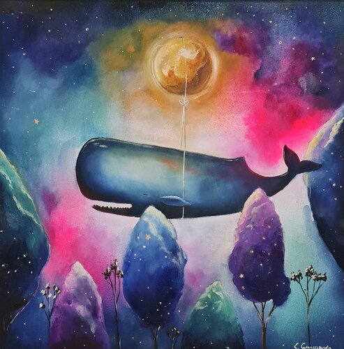 Carrying the Impossible by Smirnova Evgenia, Painting for Sale on Select