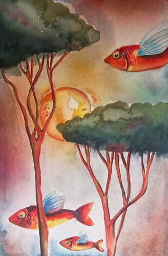 The Dreaming Forest by Smirnova Evgenia, Painting for Sale on Select