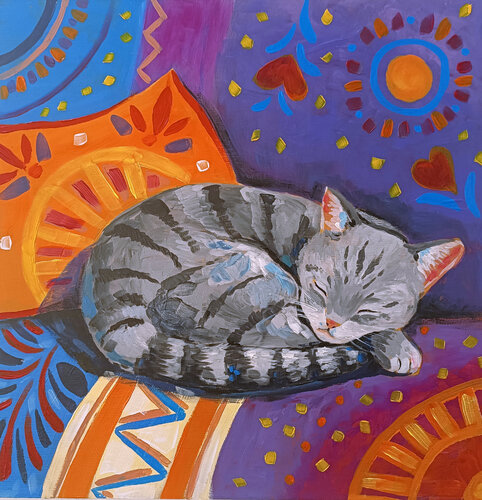 Where Worries Sleep by Smirnova Evgenia, Painting for Sale on Select