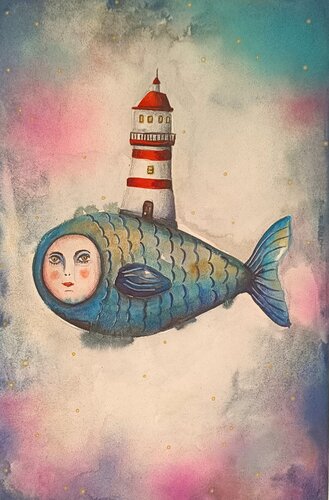 Lighthouse Soul by Smirnova Evgenia, Painting for Sale on Select