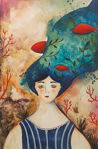 Moonlit Waters by Smirnova Evgenia, Painting for Sale on Select