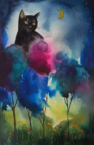 The Midnight Visitor by Smirnova Evgenia, Painting for Sale on Select