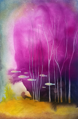 The Dreaming Forest by Smirnova Evgenia, Painting for Sale on Select