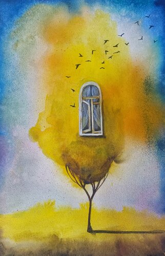 The Secret Window by Smirnova Evgenia, Painting for Sale on Select