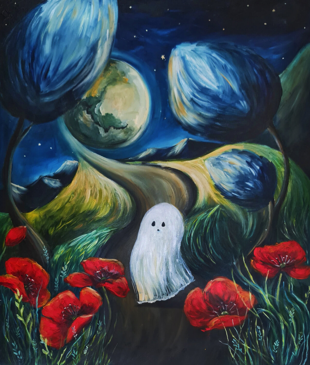 Starlit Dialogue Smirnova Evgenia Original painting for sale