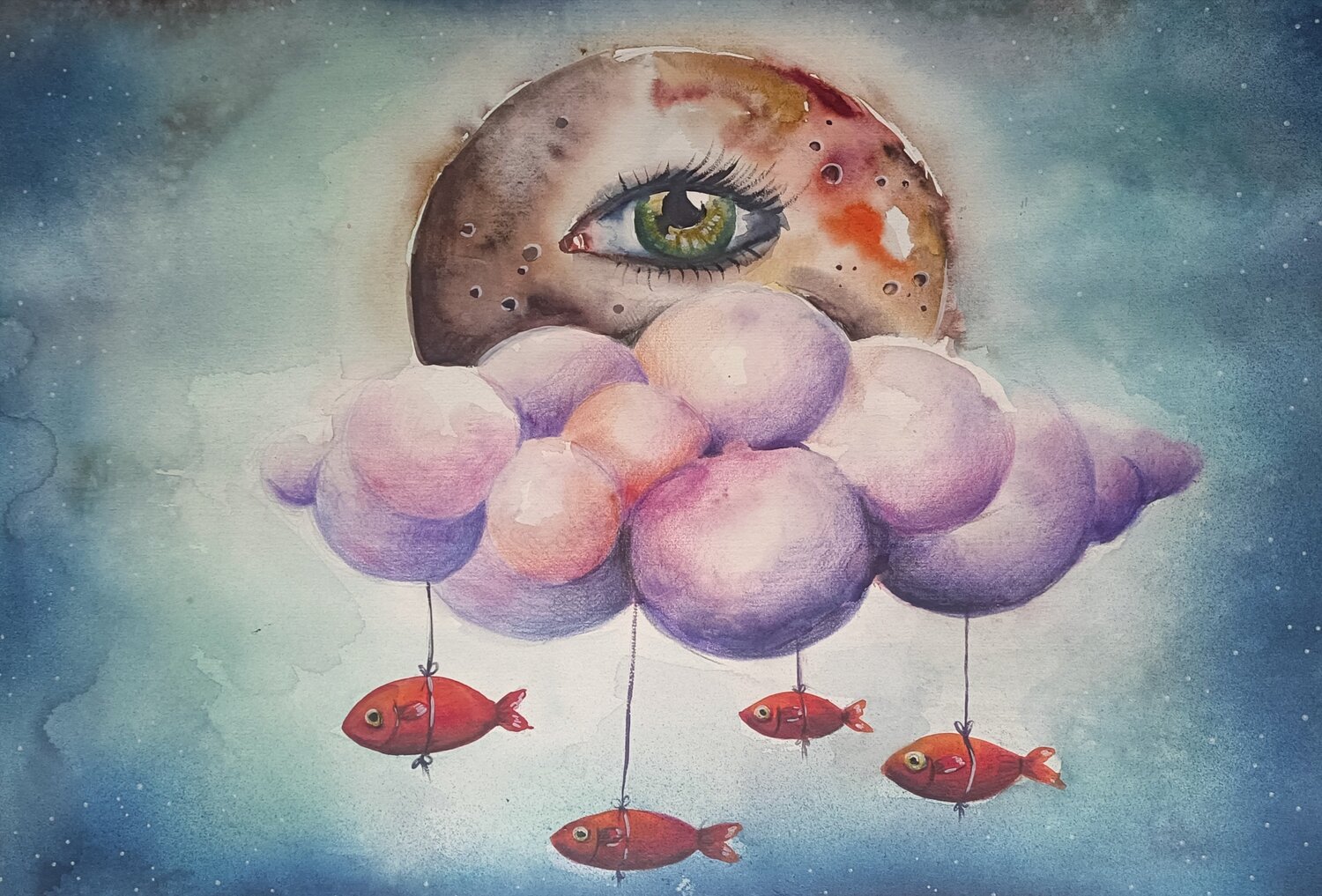 Cloud of Thoughts Smirnova Evgenia Original painting for sale