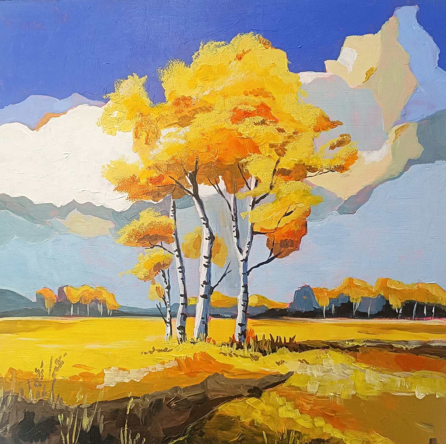 Silent October Smirnova Evgenia Original painting for sale