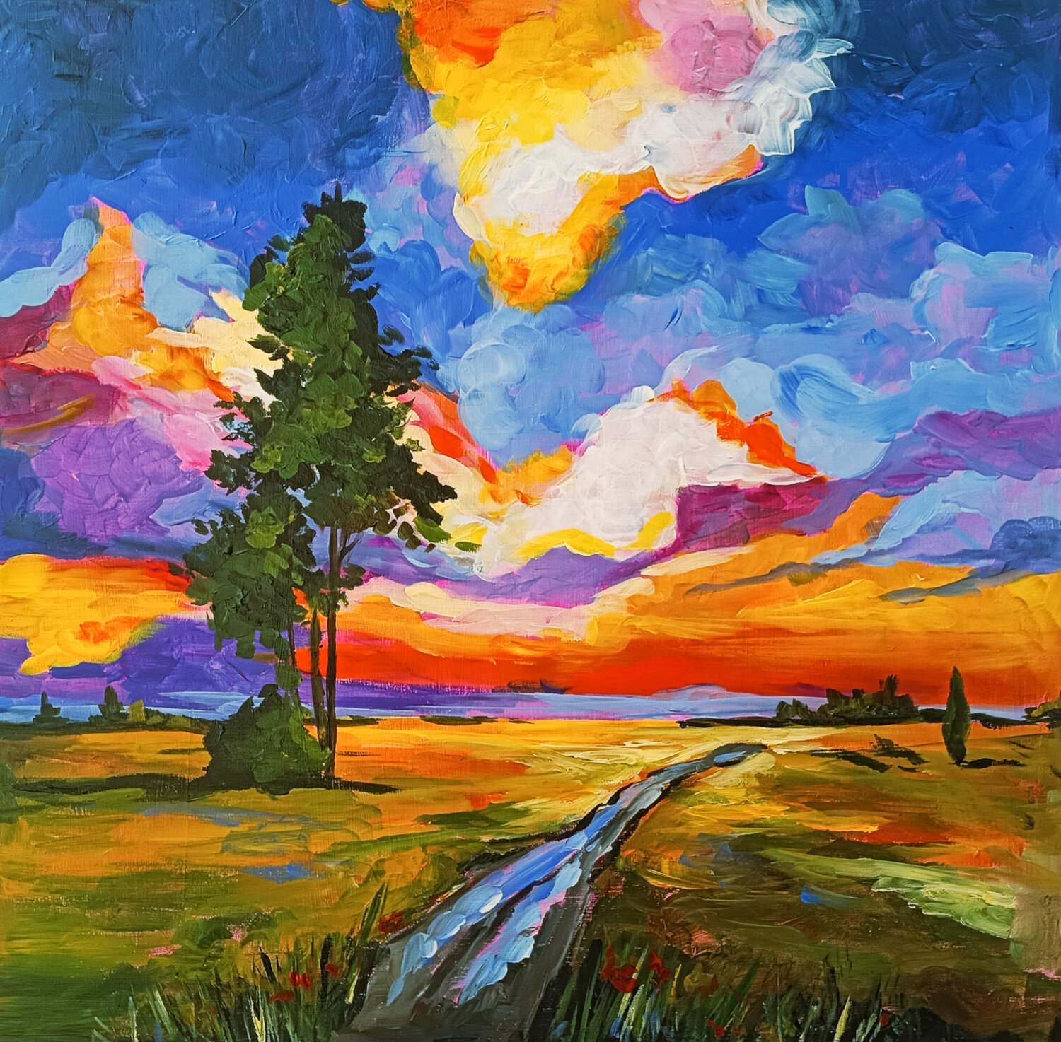 Open Evening Smirnova Evgenia Original painting for sale