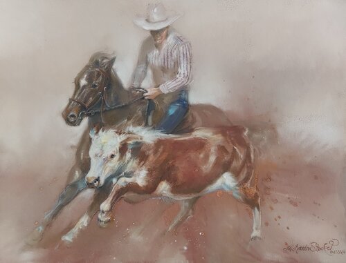 Chasing by Michaela Stocker, Painting for Sale on Select