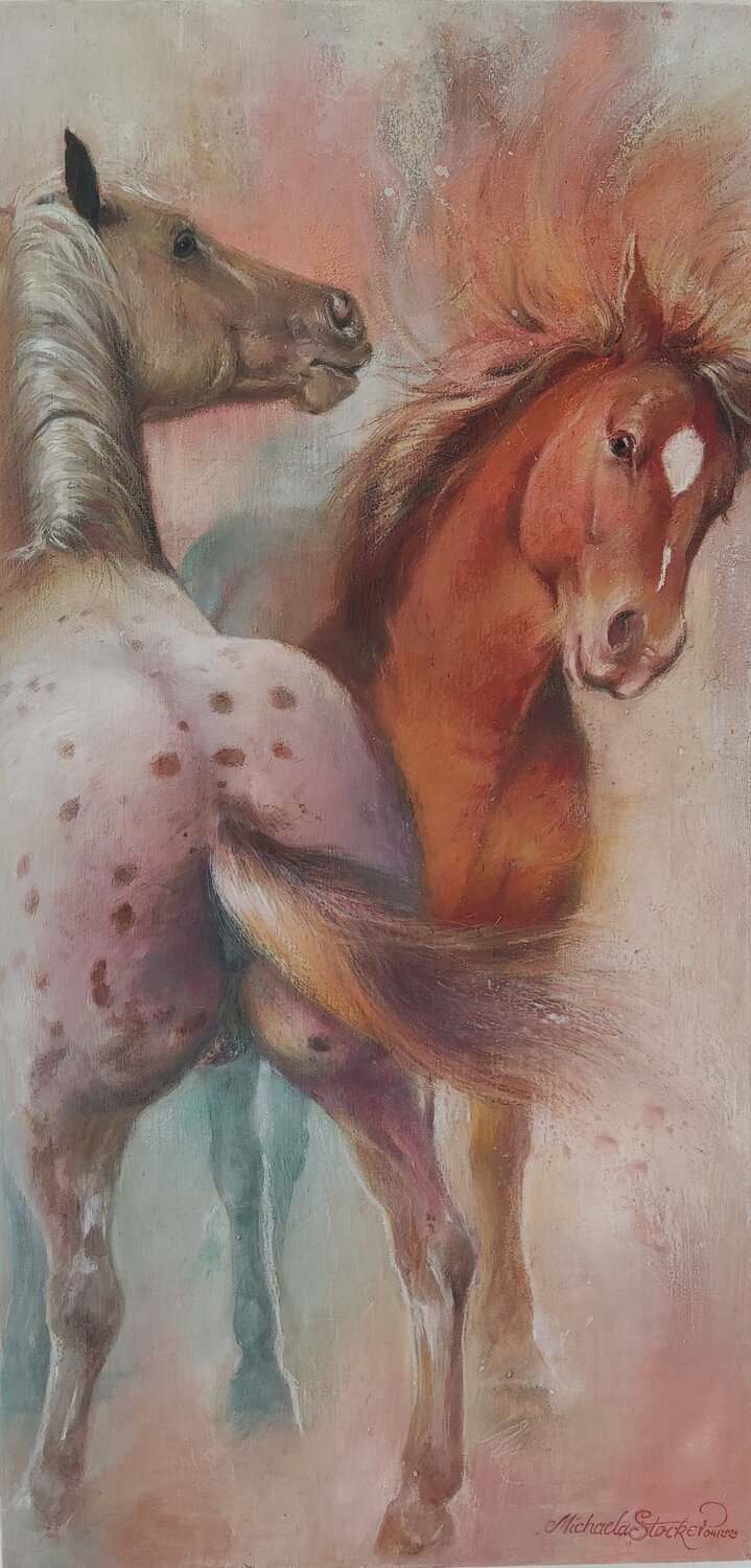 Dialogue of Thoughts Michaela Stocker Original painting for sale
