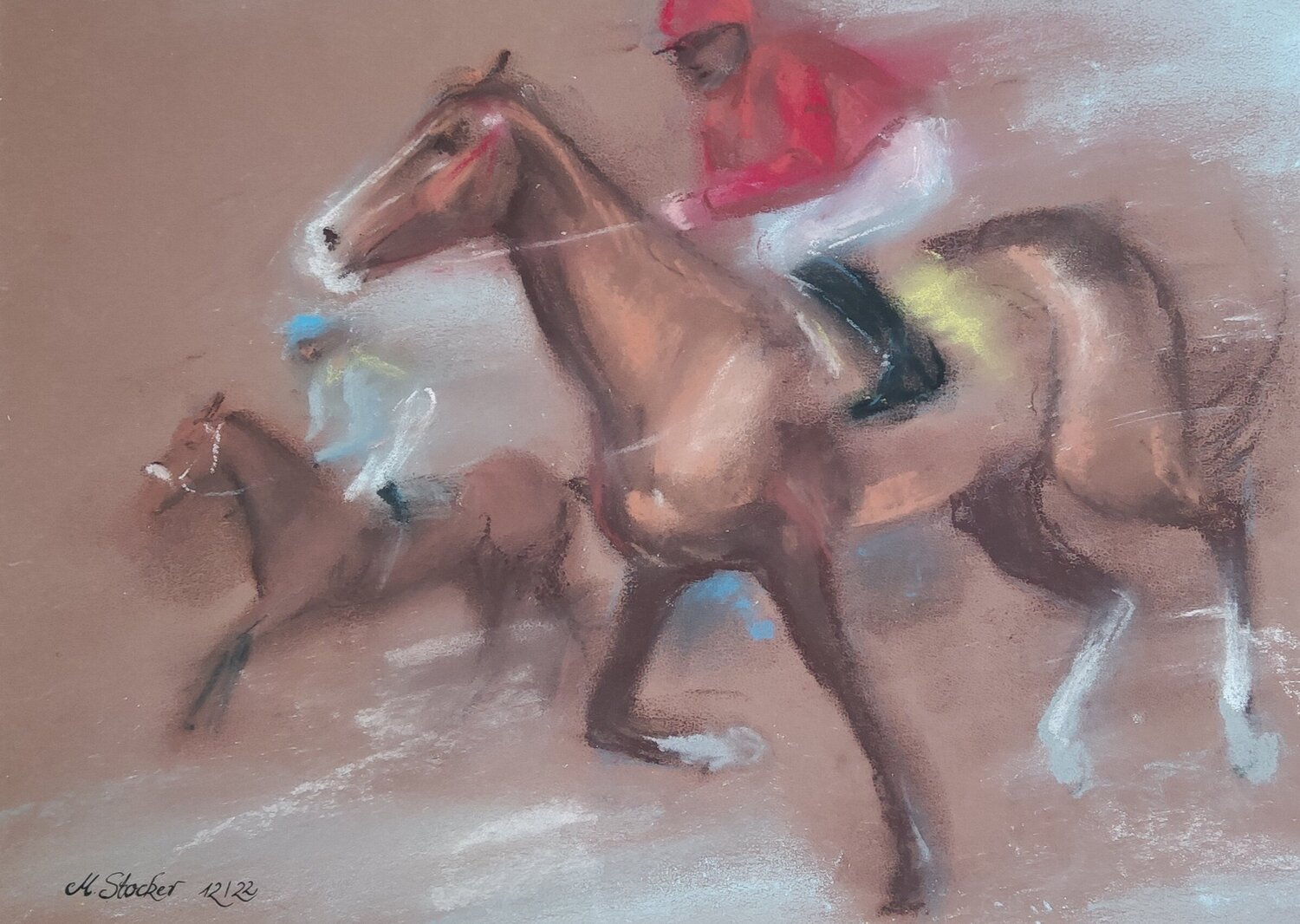 Racehorses Michaela Stocker Original painting for sale