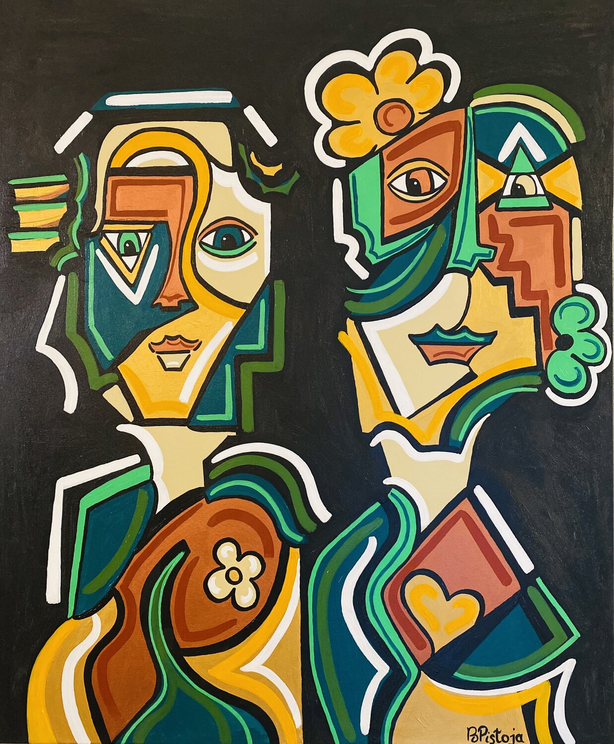 Partners in Crime #1 Beatrice Pistoja Original painting for sale